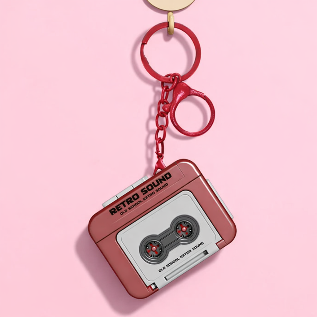 Retro Teyp Anahtarlık Mini Kayıt Müzik Kutusu