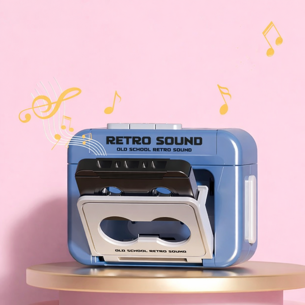 Retro Teyp Anahtarlık Mini Kayıt Müzik Kutusu